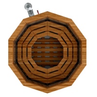 Банный чан 10 граней на подставке с ветрозащитой