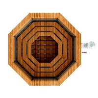 Банный чан 8 граней на подставке с ветрозащитой